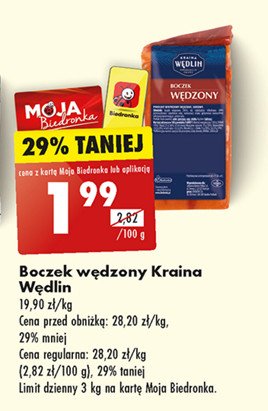 Boczek wędzony Kraina wędlin promocja w Biedronka