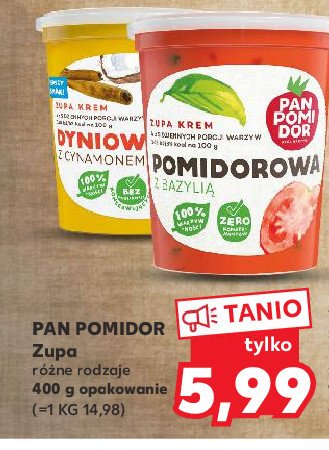Zupa dyniowa z cynamonem Pan pomidor & co promocja