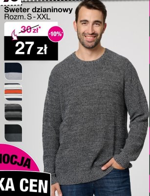 Sweter dzianinowy rozm. S-XXL promocja w Woolworth