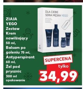 Zestaw yego żel pod prysznic 300 ml+ anty-perspirant 60 ml + krem do twarzy 50 ml + balsam 50 ml Ziaja zestaw promocja