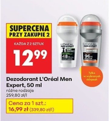 Dezodorant Men Expert 50 ml różne rodzaje promocja w Biedronka
