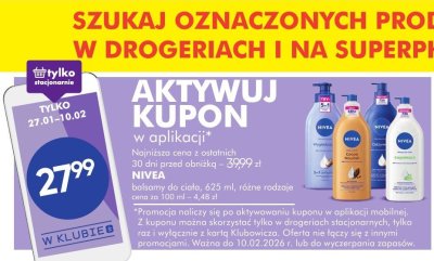 Balsam do ciała Nivea promocja w Super-Pharm