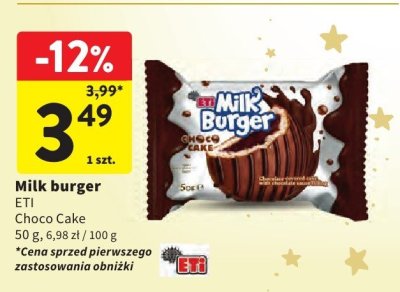 Milk burger ETI Choco Cake promocja w Intermarche