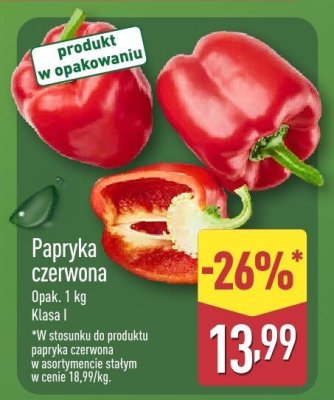 Papryka czerwona promocja w Aldi