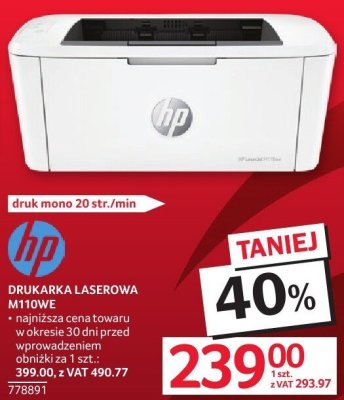 Drukarka laserowa HP M110WE promocja w Selgros