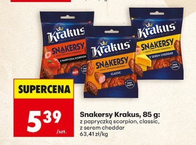Snakersy Krakus - z papryką scorpion promocja w Biedronka