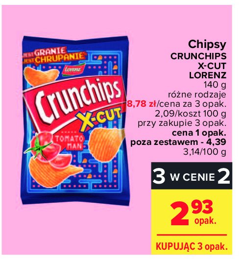 Chipsy tomato man Crunchips x-cut Crunchips lorenz promocja