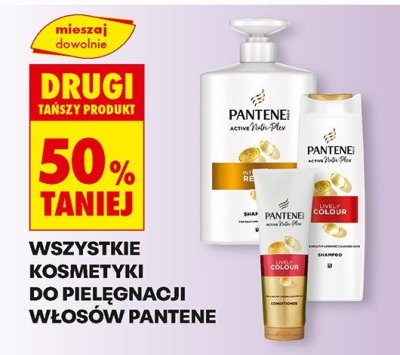 Kosmetyki do pielęgnacji włosów Pantene drugi -50% taniej promocja w Biedronka