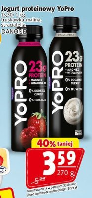 Jogurt Jogurt proteinowy YoPro truskawka, malina, czekolade Danone promocja w Prim Market