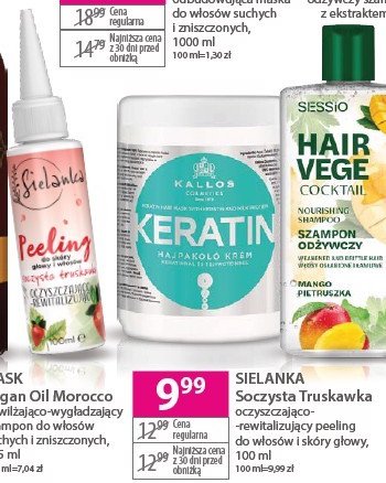 Zestaw: szampon do włosów rewitalizujący soczysta truskawka 400 ml + maska i odżywka do włosów soczysta truskawka 250 ml Sielanka (kosmetyki) Solverx promocja