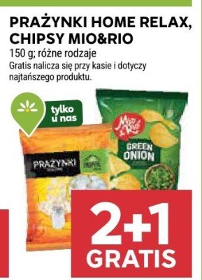 Prażynki Home Relax, chipsy Miło&Rio promocja w Stokrotka
