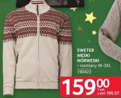 Sweter męski norweski promocja w Selgros