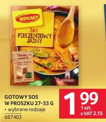 Sos gotowy Winiary w proszku 27-33g promocja w Selgros