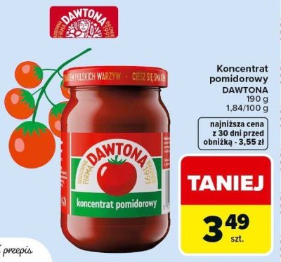 Koncentrat pomidorowy Dawtona promocja w Carrefour Market