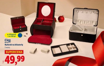 Kuferek na biżuterię Cien Beauty promocja w Lidl