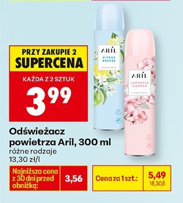 Odświeżacz powietrza Aril, 300 ml, różne rodzaje promocja w Biedronka