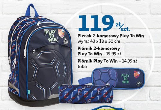 Plecak play to win 43 x 18 x 30 cm promocja