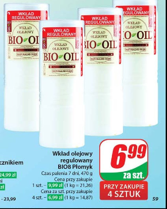 Wkład olejowy bio-8 BIO OIL promocja w Dino