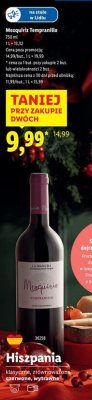 Wino Mezquiriz Tempranillo promocja w Lidl