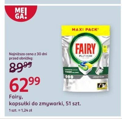 Kapsu艂ki do zmywarki Fairy platinum plus promocja w Rossmann