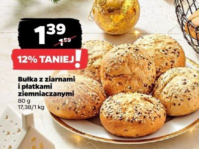 Bułka z ziarnami i płatkami ziemniaczanymi  promocja w Netto