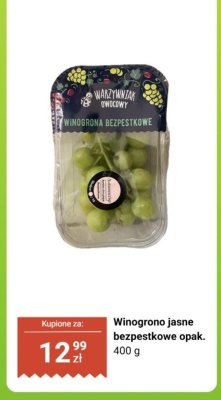 Winogrono jasne bezpestkowe opak. 400g promocja w Biedronka