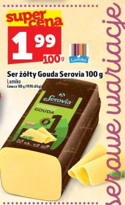 Ser żółty Gouda Serovia 100 g promocja w TOPAZ