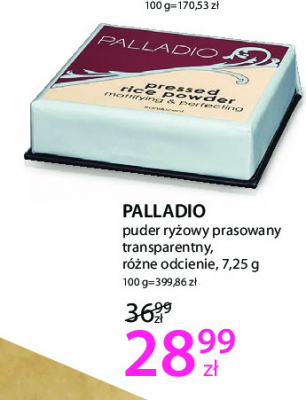 Puder ryżowy prasowany Palladio promocja