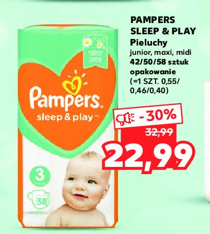 Pieluszki dla dzieci junior Pampers sleep & play promocja