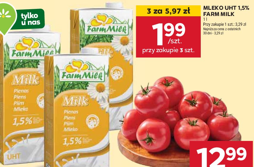 Mleko 1.5% Farm milk promocja