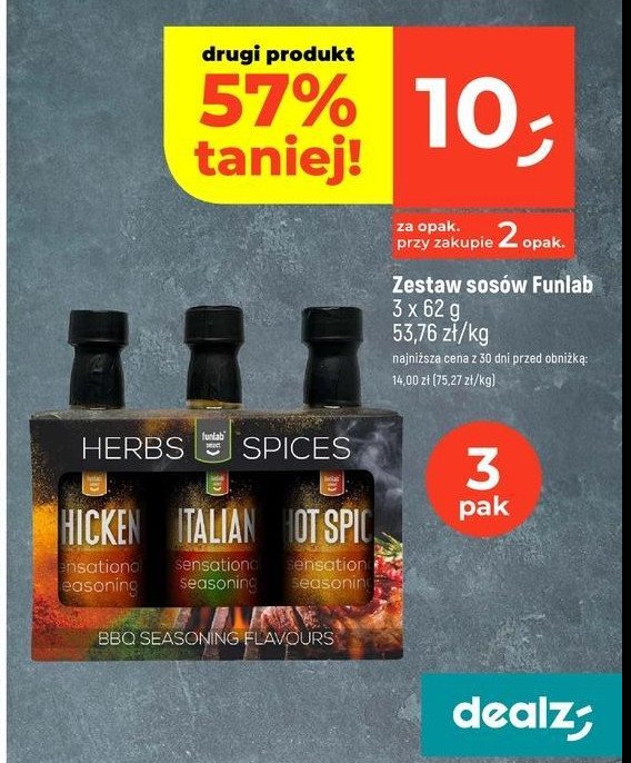 Zestaw sosów Funlab herbs spices promocja