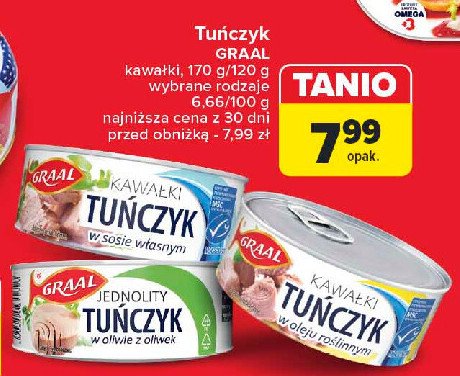 Tuńczyk w wodzie z oliwą z oliwek Graal promocja