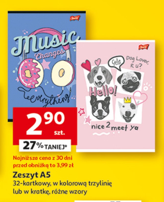 Zeszyt a5/32 k. trzy linie promocja