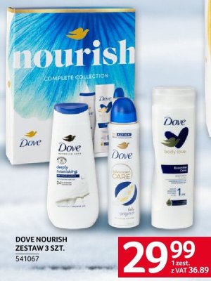 Zestaw kosmetyków Dove Nourish 3 szt. promocja w Selgros