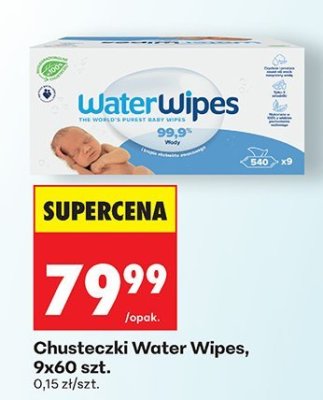 Chusteczki Water Wipes, 9x60 szt. promocja w Biedronka