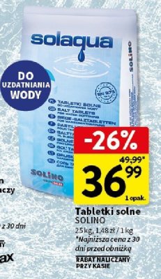 Tabletki solne do uzdatniania wody promocja w Intermarche