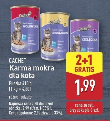 Karma dla kota z wołowiną Cachet promocja