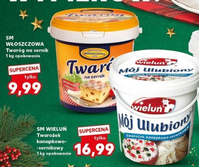 Twarożek SM Wieluń twarożek kanapkowo-sernikowy 1kg promocja w Kaufland