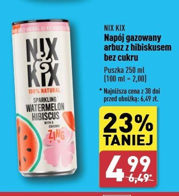 Napój arbuzowy z hibiskusem Nix & kix promocja
