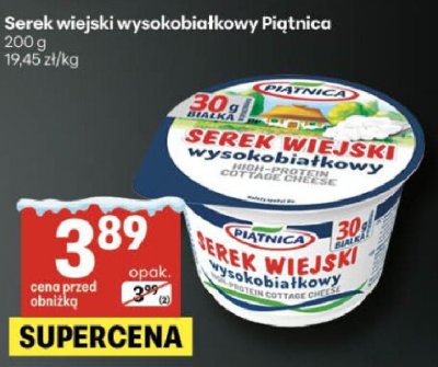 Serek wiejski wysokobiałkowy Piątnica promocja w Delikatesy Centrum
