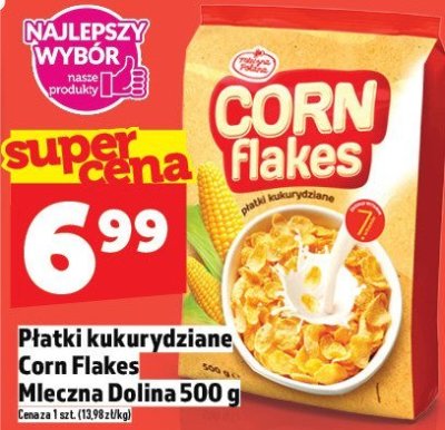 Płatki kukurydziane Corn Flakes Mleczna Dolina 500g promocja w TOPAZ