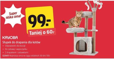 Słupek do drapania dla kotów KAYOBA promocja w Jula