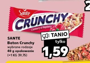 Baton 偶urawinowo-malinowy Sante crunchy promocja
