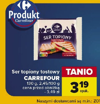 Ser topiony tostowy Carrefour classic promocja