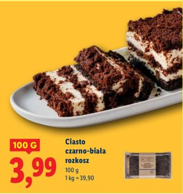 Ciasto czarno-biała rozkosz promocja w Lidl