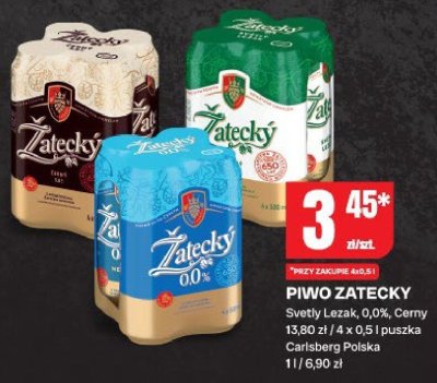 Piwo Żatecky Světlý Ležák, 0,0%, Černy promocja w Chorten