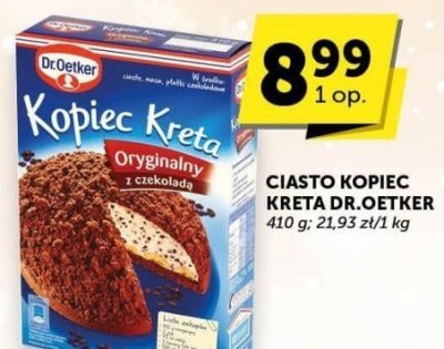 Ciasto Kopiec Kreta Dr.Oetker promocja w Groszek