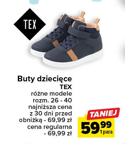 Buty dzieci臋ce rozm. 26-40 Tex promocja