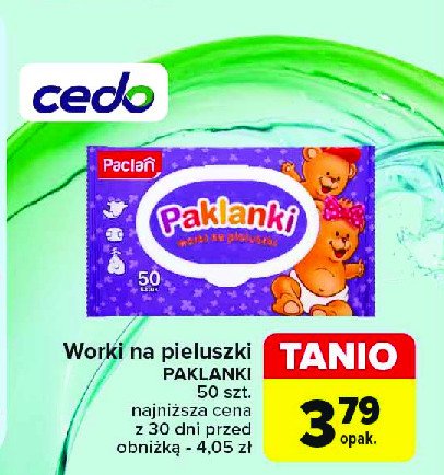 Worki na pieluszki Paclan promocja