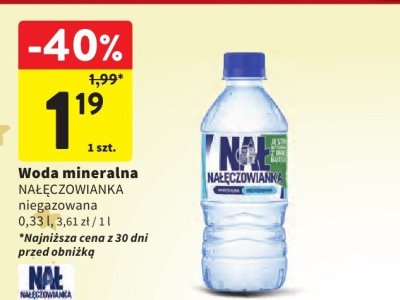 Woda mineralna Nałęczowianka niegazowana promocja w Intermarche